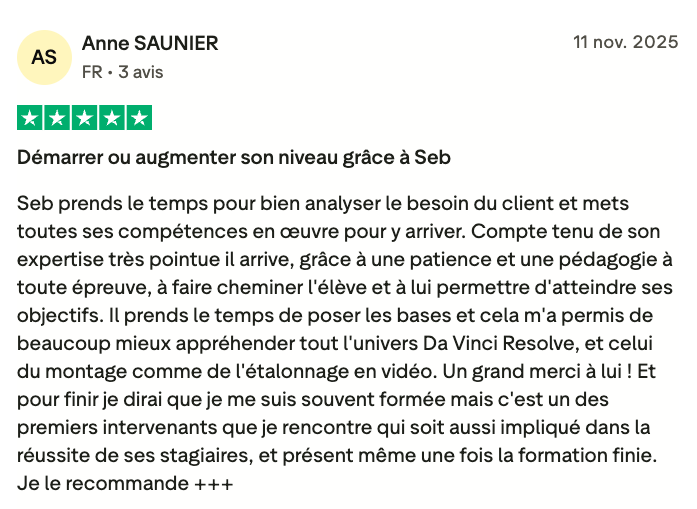 Avis Trustpilot, Anne Avis Trustpilot Resolve by Seb formation