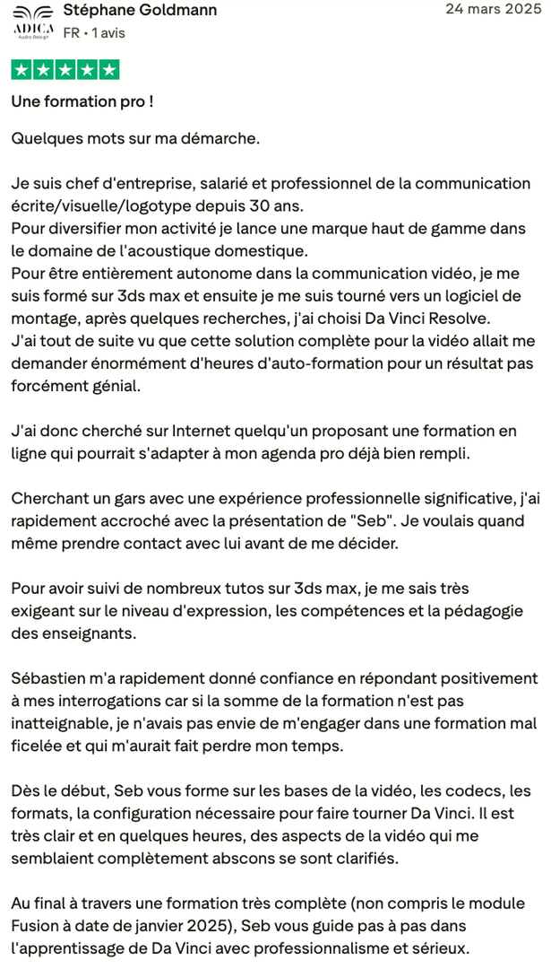 Avis Trustpilot Steph Avis Trustpilot Resolve by Seb formation