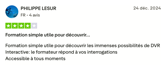 témoignage trustpilot Philippe Avis Trustpilot Resolve by Seb formation