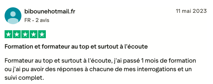 Témoignage de Trustpilot Avis Trustpilot Resolve by Seb formation